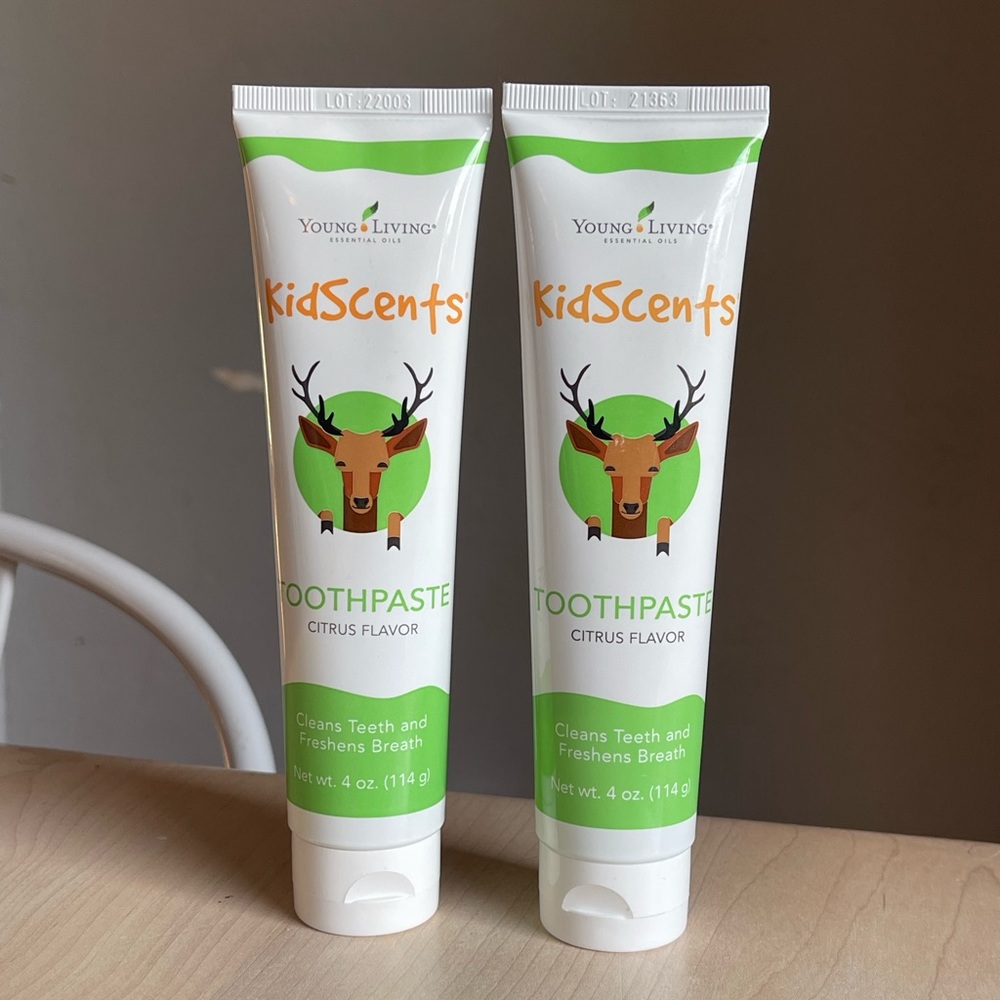 Lot of 2 -Young Living Kidscents Toothpaste Citrus Flavor 4 oz NEW Sealed YL